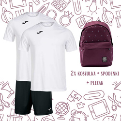Zestaw szkolny JOMA – praktyczny zestaw na WF z podwójną koszulką i plecakiem Burdeos