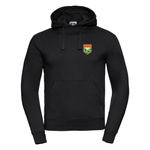 Bluza z kapturem MAZUR KARCZEW czarna – wszyty herb, nadruk DTF, barwy klubowe