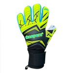 Rękawice 4Keepers Force V5.25 Wave NC Junior - pianka Super Low Grip, kolor limonkowo-czarny