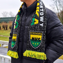 Szalik kibica MKS Ostrowianka – oficjalny gadżet klubowy w barwach drużyny dla fanów z Ostrowi Mazowieckiej