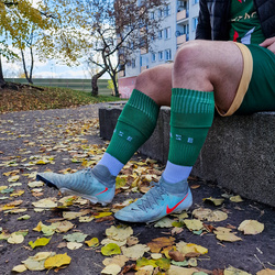 Getry ONZE ECO zielone bez stopy tuby piłkarskie