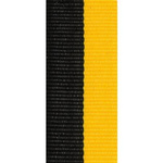 Wstążka BI 22mm V2.ZW-GE – elegancka czarno-żółta wstążka do medali