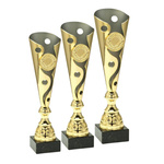 Zestaw pucharów ET.341 H41 H39 H38 – ekonomiczne trofea plastikowe na kamiennej podstawie