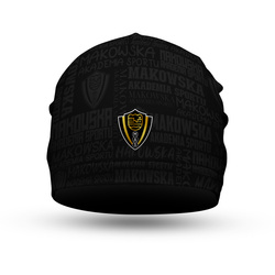 Czapka treningowa MAKOWSKA AKADEMIA SPORTU – elastyczna czapka z nadrukiem sublimacyjnym, uniwersalny rozmiar dla kibiców