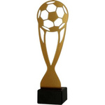 Statuetka TF ML-SOC1 – dynamiczna złota figura piłki z artystycznym wspornikiem