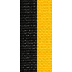 Wstążka BI 22mm V2.ZW-GE – elegancka czarno-żółta wstążka do medali