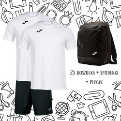 Zestaw szkolny JOMA – sportowy komplet szkolny z dwiema koszulkami w zestawie z czarnym plecakiem Team