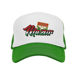 Czapka trucker 3803 MAZUR KARCZEW biało-zielona – sublimacja, barwy klubowe
