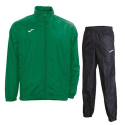 Zestaw ortalionowy Joma - zielona kurtka Iris 100087.450 + czarne spodnie Leeds 100514.100, wodoodporny, oddychający