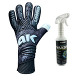 Rękawice 4KEEPERS NEO ELEGANT NC Junior z płynem do czyszczenia - technologia GIGA GRIP i elegancka czarna kolorystyka z białymi akcentami