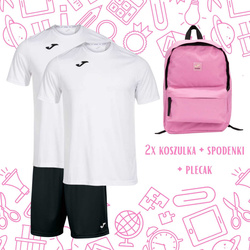 Zestaw szkolny JOMA – strój na zajęcia gimnastyczne z różowym plecakiem