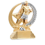 Statuetka piłkarka PC 31313 H17 złota gwiazda nagroda dla najlepszej zawodniczki 17 cm