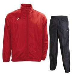 Zestaw ortalionowy Joma - czerwona kurtka Iris 100087.600 + czarne spodnie Leeds 100514.100, wodoodporny, oddychający