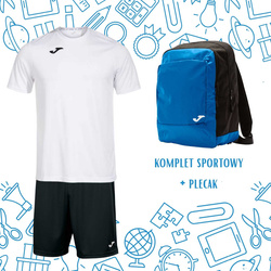 Zestaw szkolny JOMA - strój na WF dla dziecka i młodzieży z wytrzymałym plecakiem Team niebieskim