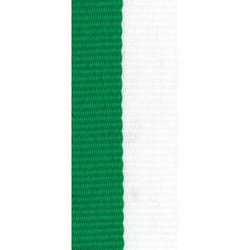 Wstążka BI 22mm V2.GR-WI – elegancka zielono-biała wstążka do medali