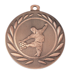 Medal BI DI5000.C brązowy z wizerunkiem piłkarza oddającego strzał z woleja