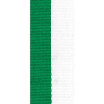 Wstążka BI 22mm V2.GR-WI – elegancka zielono-biała wstążka do medali