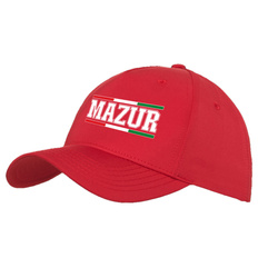 Czapka bejsbolówka 3974 MAZUR KARCZEW czerwona – nadruk DTF, barwy klubowe