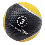 Piłka lekarska 3 kg – gumowa piłka treningowa do ćwiczeń siłowych, obwodowych i rehabilitacyjnych