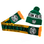 Zestaw kibica KS Teresin – komplet w barwach klubowych z czapką zimową i szalikiem kibica