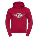 Bluza z kapturem ZABOROWIANKA czerwona – bawełniana kangurka z nadrukiem grafiki dla kibiców i zawodników Zaborowa