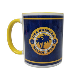 Kubek UKS PRIMERA z nadrukiem – ceramiczny z herbem i w klubowych barwach