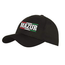 Czapka bejsbolówka 3974 MAZUR KARCZEW czarna – nadruk DTF, barwy klubowe