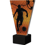 Statuetka TF VL1-C/SOC2 – szklana figura piłkarza w dynamicznym biegu
