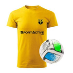 Komplet treningowy OKS START OTWOCK – koszulka z herbem żakardowym i piłka rozmiar 4 dla zawodników, personalizowany