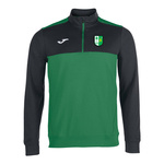 Bluza WYMAKRACZ DŁUGOSIODŁO zielono-czarna rozpinana bluza sportowa z czesanej tkaniny i herbem dla kibiców i zawodników Długosiodła