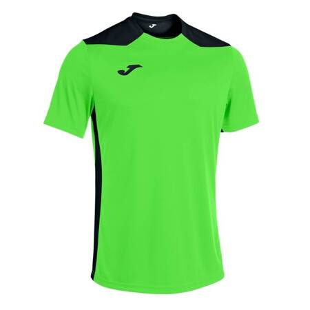 Koszulka piłkarska Joma Champion VI 101822.021 fluorescencyjny zielony czarny t-shirt sportowy