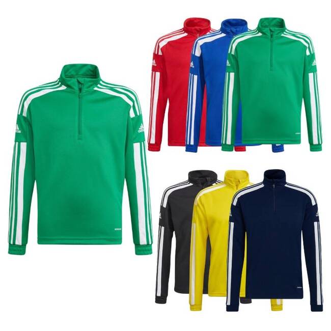 18x dres JUNIORSKI bluza adidas SQUADRA21 z krótkim suwakiem + spodnie adidas SQUADRA21 ze zwężoną nogawką