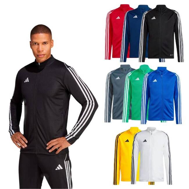 18x dres SENIORSKI bluza adidas TIRO23 LEAGUE z długim suwakiem + spodnie adidas TIRO23 LEAGUE ze zwężoną nogawką