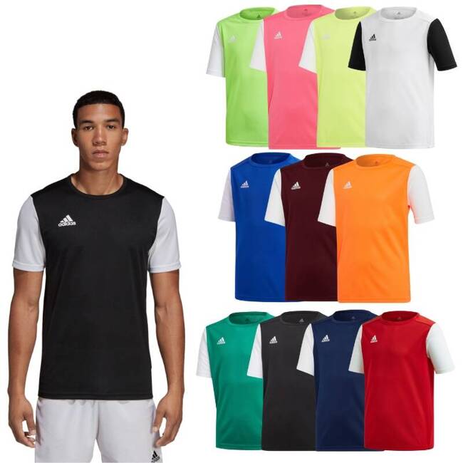 18x komplet koszulka adidas ESTRO19 + spodenki ENTRADA22